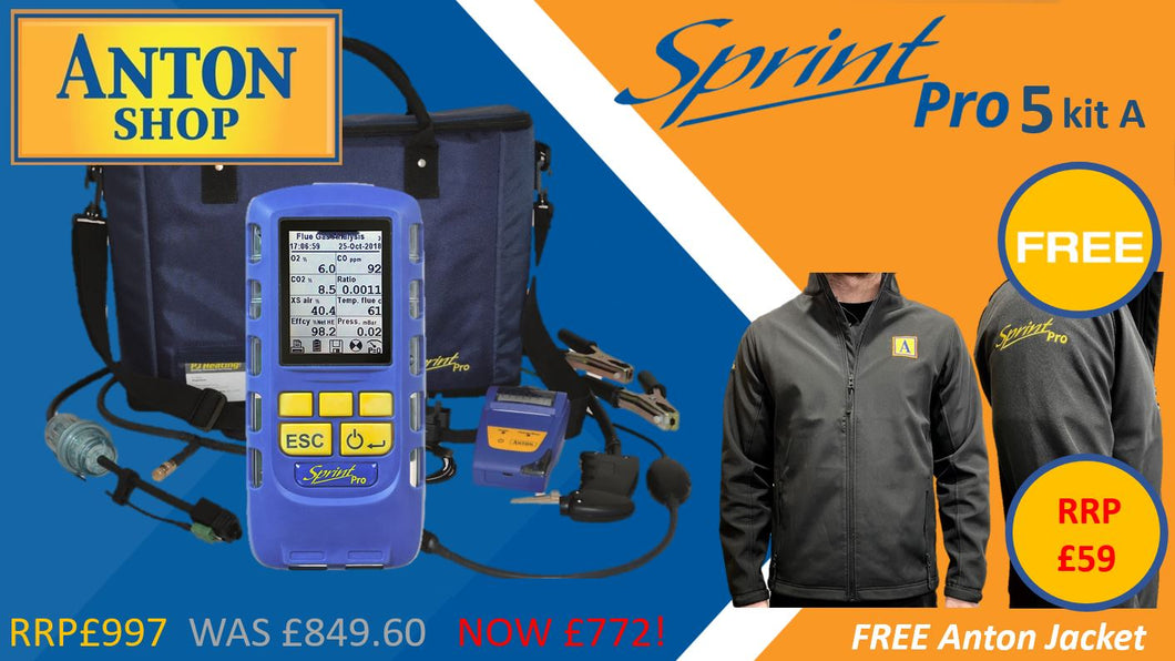 Anton Sprint Pro 5 Kit A Flue Gas Analyser with (Nitric Oxide / NOx)