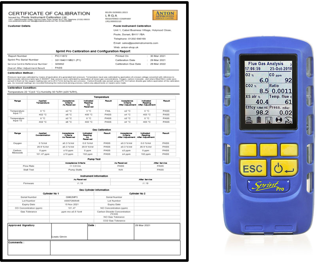 Anton Sprint Pro 1 Service & Calibration with Freepost Return QR Code ...